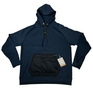 On Cloud Tech Performance Men's Running Pullover Hoodie Size XXL Navy Blue